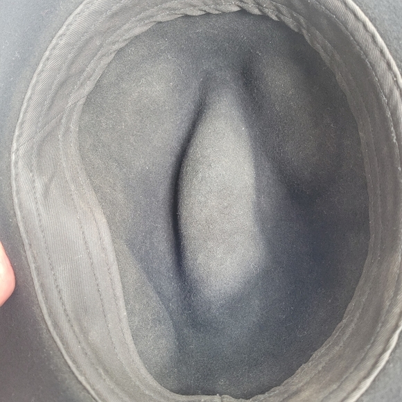 Black felted fedora hat - Picture 9 of 11